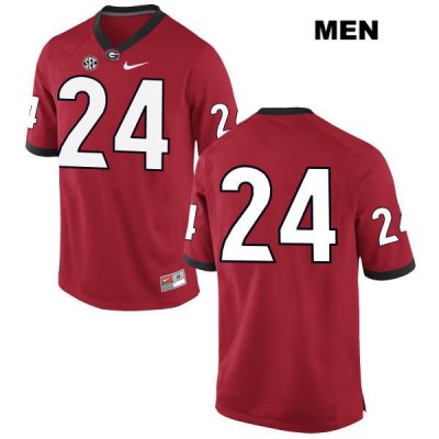 Men's Georgia Bulldogs NCAA #24 Matthew Brown Nike Stitched Red Authentic No Name College Football Jersey VXW8454TR